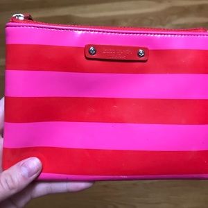 Kate Spade pink and red striped purse